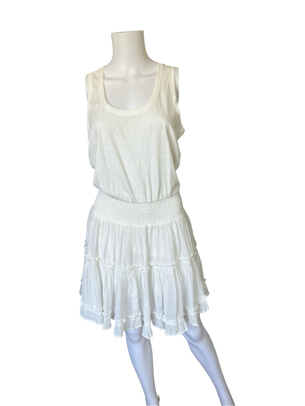 NEW flaw Heartloom Tank Dress White Drop Waist Country Womens Size Small